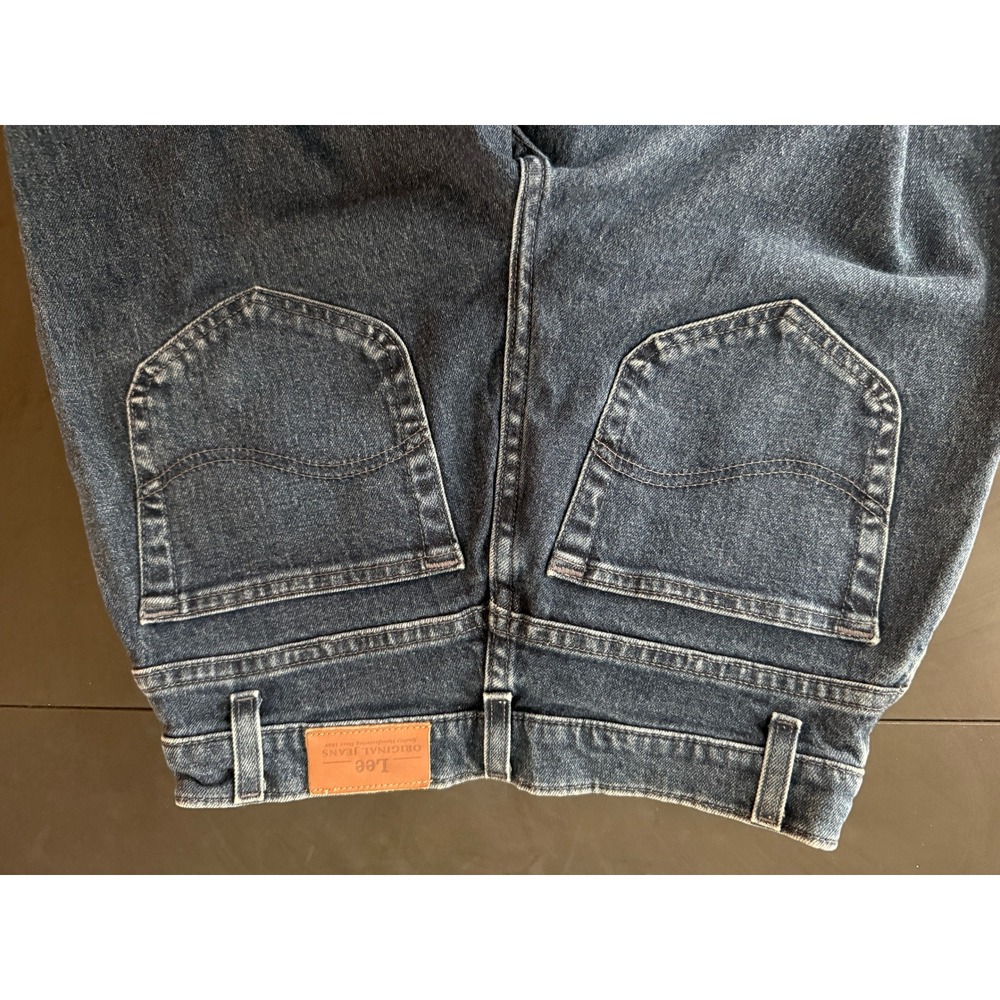 Vintage Lee Original Jeans Blue Denim Straight Leg Y2K 90s Raw Hem 28 Women - Picture 16 of 16